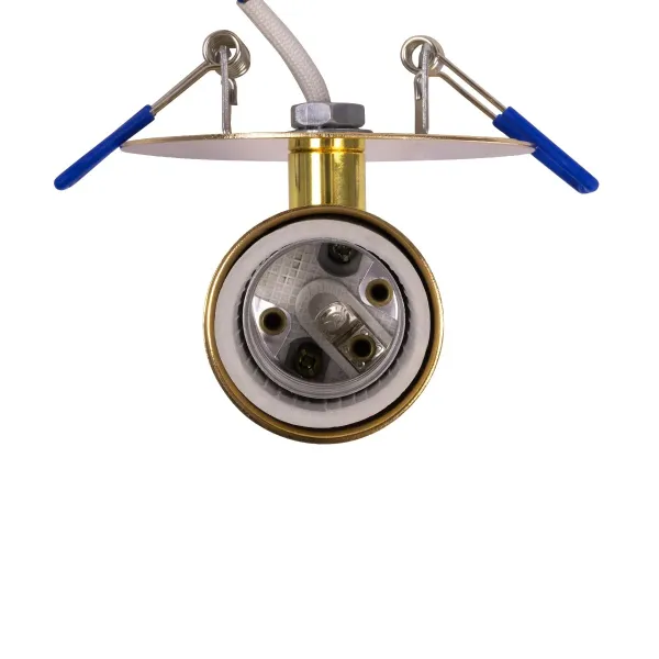 GLOBOSTAR® SARA 999-0060 Χωνευτό Φωτιστικό Οροφής με Ντουί 1 x E27 AC 220-240V IP20 - Χρυσό - Μ8.5 x Π8.5 x Υ11cm