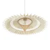 GLOBOSTAR® VENTALIA 999-0066 Boho Κρεμαστό Φωτιστικό Οροφής με Ντουί 1 x E27 AC 220-240V IP20 - Μπεζ - Μ83 x Π83 x Υ36cm