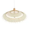 GLOBOSTAR® VENTALIA 999-0066 Boho Κρεμαστό Φωτιστικό Οροφής με Ντουί 1 x E27 AC 220-240V IP20 - Μπεζ - Μ83 x Π83 x Υ36cm