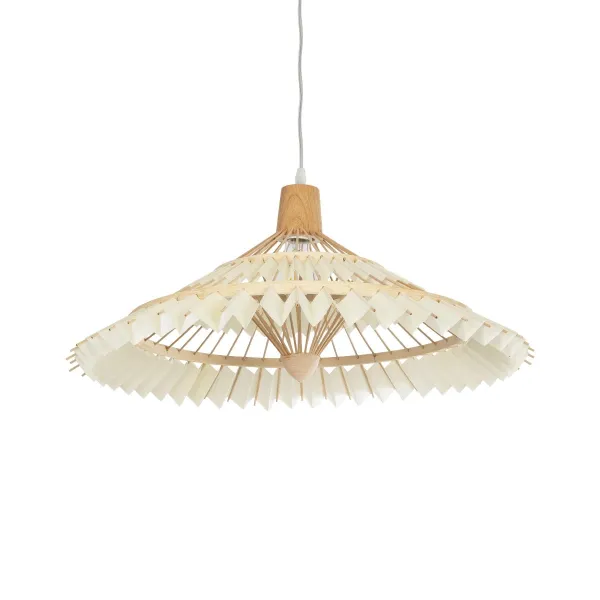 GLOBOSTAR® VENTALIA 999-0067 Boho Κρεμαστό Φωτιστικό Οροφής με Ντουί 1 x E27 AC 220-240V IP20 - Μπεζ - Μ60 x Π60 x Υ30cm