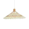 GLOBOSTAR® VENTALIA 999-0067 Boho Κρεμαστό Φωτιστικό Οροφής με Ντουί 1 x E27 AC 220-240V IP20 - Μπεζ - Μ60 x Π60 x Υ30cm