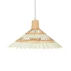 GLOBOSTAR® VENTALIA 999-0068 Boho Κρεμαστό Φωτιστικό Οροφής με Ντουί 1 x E27 AC 220-240V IP20 - Μπεζ - Μ40 x Π40 x Y23cm