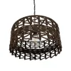 GLOBOSTAR® VERA 999-0069 Boho Κρεμαστό Φωτιστικό Οροφής με Ντουί 1 x E27 AC 220-240V IP20 - Καφέ - Μ50 x Π50 x Υ25cm