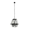 GLOBOSTAR® DASTAR 999-0091 Vintage Κρεμαστό Φωτιστικό Οροφής με Ντουί 4 x E27 AC 220-240V IP20 - Μαύρο & Λευκό - Μ42 x Π42 x Υ43cm