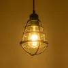 GLOBOSTAR® ALDO 999-0096 Vintage Κρεμαστό Φωτιστικό Οροφής με Ντουί 1 x E27 AC 220-240V IP20 - Μαύρο - Μ15 x Π15 x Υ24cm