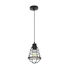 GLOBOSTAR® ALDO 999-0096 Vintage Κρεμαστό Φωτιστικό Οροφής με Ντουί 1 x E27 AC 220-240V IP20 - Μαύρο - Μ15 x Π15 x Υ24cm