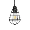 GLOBOSTAR® ALDO 999-0096 Vintage Κρεμαστό Φωτιστικό Οροφής με Ντουί 1 x E27 AC 220-240V IP20 - Μαύρο - Μ15 x Π15 x Υ24cm