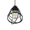 GLOBOSTAR® ALDO 999-0096 Vintage Κρεμαστό Φωτιστικό Οροφής με Ντουί 1 x E27 AC 220-240V IP20 - Μαύρο - Μ15 x Π15 x Υ24cm
