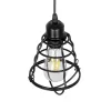 GLOBOSTAR® ALDO 999-0096 Vintage Κρεμαστό Φωτιστικό Οροφής με Ντουί 1 x E27 AC 220-240V IP20 - Μαύρο - Μ15 x Π15 x Υ24cm