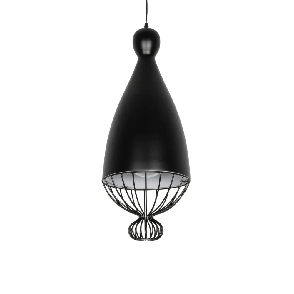 GLOBOSTAR® SOBRINO 999-0110 Vintage Κρεμαστό Φωτιστικό Οροφής με Ντουί 1 x E27 AC 220-240V IP20 - Μαύρο - Μ26 x Π26 x Υ70cm