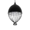 GLOBOSTAR® SOBRINO 999-0111 Vintage Κρεμαστό Φωτιστικό Οροφής με Ντουί 1 x E27 AC 220-240V IP20 - Μαύρο - Μ28 x Π28 x Υ47cm