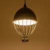 GLOBOSTAR® SOBRINO 999-0111 Vintage Κρεμαστό Φωτιστικό Οροφής με Ντουί 1 x E27 AC 220-240V IP20 - Μαύρο - Μ28 x Π28 x Υ47cm