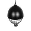 GLOBOSTAR® SOBRINO 999-0111 Vintage Κρεμαστό Φωτιστικό Οροφής με Ντουί 1 x E27 AC 220-240V IP20 - Μαύρο - Μ28 x Π28 x Υ47cm