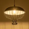 GLOBOSTAR® SOBRINO 999-0112 Vintage Κρεμαστό Φωτιστικό Οροφής με Ντουί 1 x E27 AC 220-240V IP20 - Μαύρο - Μ45 x Π45 x Υ45cm