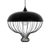 GLOBOSTAR® SOBRINO 999-0112 Vintage Κρεμαστό Φωτιστικό Οροφής με Ντουί 1 x E27 AC 220-240V IP20 - Μαύρο - Μ45 x Π45 x Υ45cm