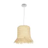 GLOBOSTAR® HAWAII 999-0125 Boho Κρεμαστό Φωτιστικό Οροφής με Ντουί 1 x E27 AC 220-240V IP20 - Μπεζ - Μ30 x Π30 x Υ30cm