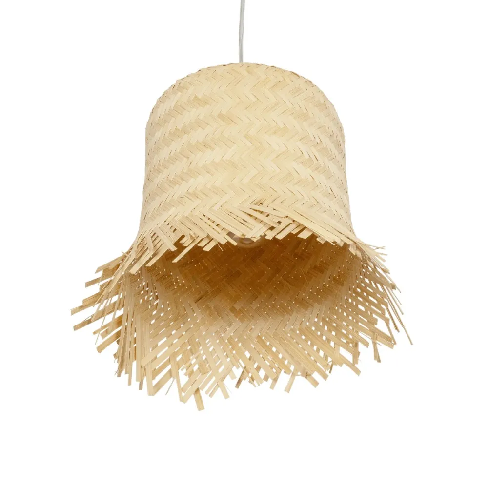GLOBOSTAR® HAWAII 999-0125 Boho Κρεμαστό Φωτιστικό Οροφής με Ντουί 1 x E27 AC 220-240V IP20 - Μπεζ - Μ30 x Π30 x Υ30cm
