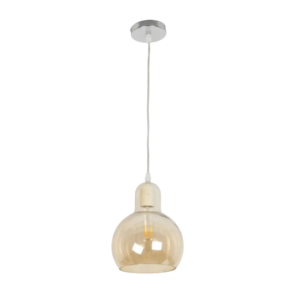GLOBOSTAR® LUCREZIA 999-0143 Μοντέρνο Κρεμαστό Φωτιστικό Οροφής με Ντουί 1 x E27 AC 220-240V IP20 - Μελί - Μ18 x Π18 x Υ24cm