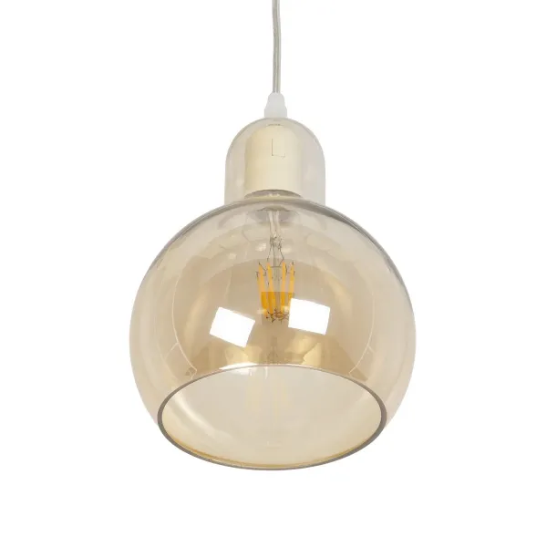 GLOBOSTAR® LUCREZIA 999-0143 Μοντέρνο Κρεμαστό Φωτιστικό Οροφής με Ντουί 1 x E27 AC 220-240V IP20 - Μελί - Μ18 x Π18 x Υ24cm