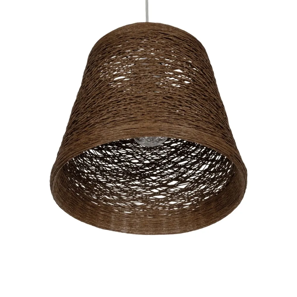 GLOBOSTAR® PLAYROOM 999-0145 Vintage Κρεμαστό Φωτιστικό Οροφής με Ντουί 1 x E27 AC 220-240V IP20 - Καφέ - Μ30 x Π30 x Υ30cm