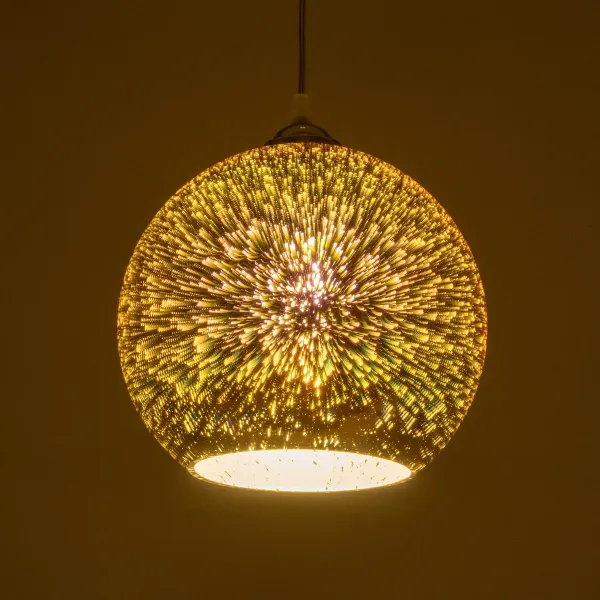 GLOBOSTAR® JUPITER 999-0146 Μοντέρνο Κρεμαστό Φωτιστικό Οροφής με Ντουί 1 x E27 AC 220-240V IP20 - Πολύχρωμο - Μ25 x Π25 x Υ26cm