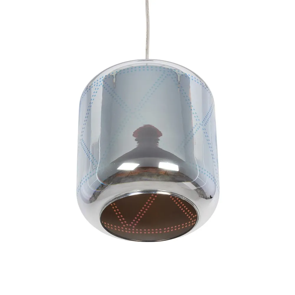 GLOBOSTAR® NEPTUNE 999-0149 Μοντέρνο Κρεμαστό Φωτιστικό Οροφής με Ντουί 1 x E27 AC 220-240V IP20 - Πολύχρωμο - Μ18 x Π18 x Υ25cm