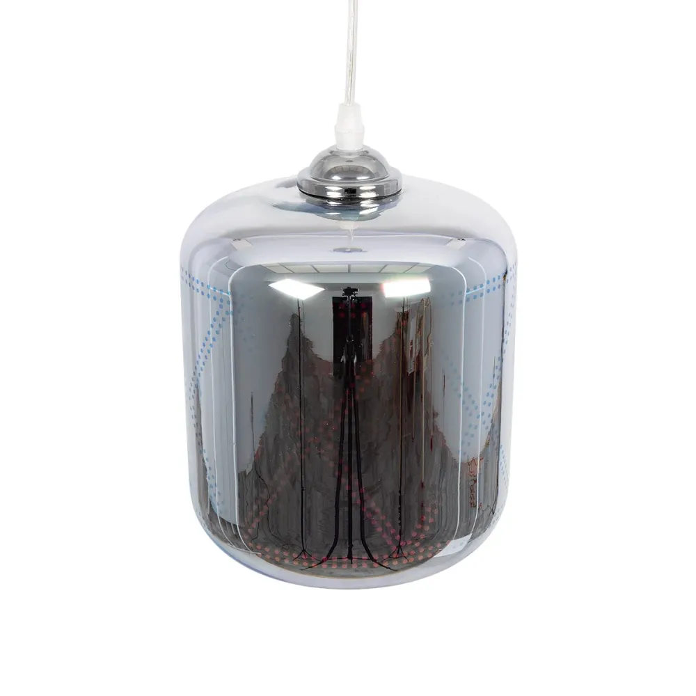 GLOBOSTAR® NEPTUNE 999-0149 Μοντέρνο Κρεμαστό Φωτιστικό Οροφής με Ντουί 1 x E27 AC 220-240V IP20 - Πολύχρωμο - Μ18 x Π18 x Υ25cm