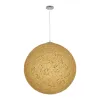 GLOBOSTAR® OCEANA 999-0155 Boho Κρεμαστό Φωτιστικό Οροφής με Ντουί 1 x E27 AC 220-240V IP20 - Μπεζ & Χρυσό - Μ60 x Π60 x Υ60cm