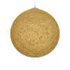 GLOBOSTAR® OCEANA 999-0155 Boho Κρεμαστό Φωτιστικό Οροφής με Ντουί 1 x E27 AC 220-240V IP20 - Μπεζ & Χρυσό - Μ60 x Π60 x Υ60cm