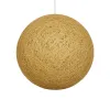 GLOBOSTAR® OCEANA 999-0155 Boho Κρεμαστό Φωτιστικό Οροφής με Ντουί 1 x E27 AC 220-240V IP20 - Μπεζ & Χρυσό - Μ60 x Π60 x Υ60cm