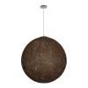 GLOBOSTAR® OCEANA 999-0156 Boho Κρεμαστό Φωτιστικό Οροφής με Ντουί 1 x E27 AC 220-240V IP20 - Καφέ - Μ60 x Π60 x Υ60cm