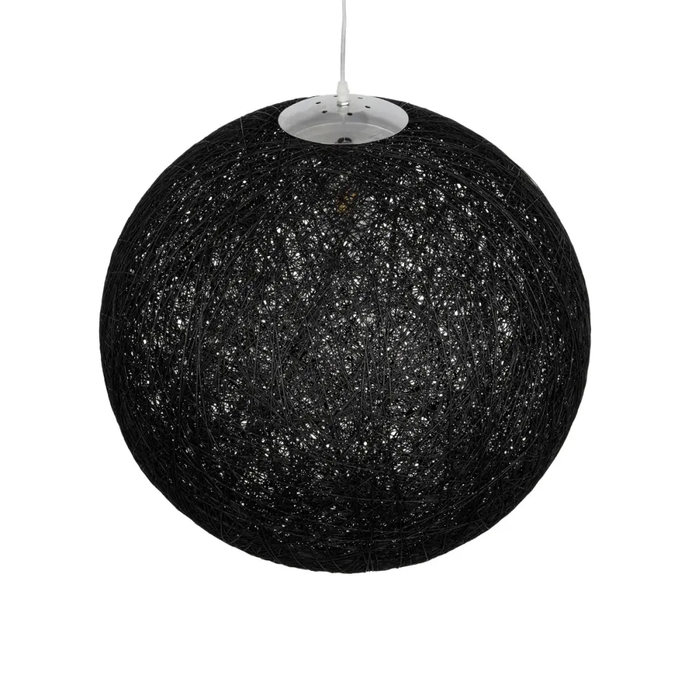 GLOBOSTAR® OCEANA 999-0157 Boho Κρεμαστό Φωτιστικό Οροφής με Ντουί 1 x E27 AC 220-240V IP20 - Μαύρο - Μ60 x Π60 x Υ60cm