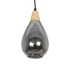 GLOBOSTAR® NOAH 999-0184 Μοντέρνο Κρεμαστό Φωτιστικό Οροφής με Ντουί 1 x E27 AC 220-240V IP20 - Γκρι & Μπεζ - Μ16 x Π16 x Υ30cm