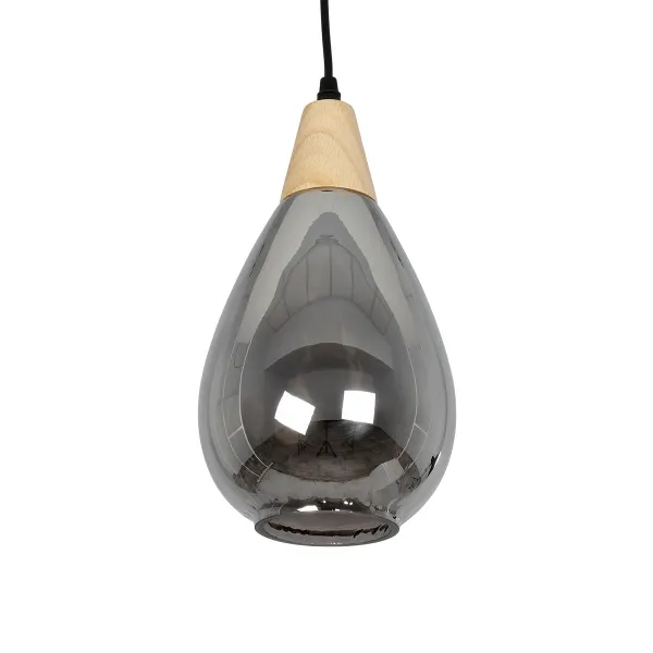 GLOBOSTAR® NOAH 999-0184 Μοντέρνο Κρεμαστό Φωτιστικό Οροφής με Ντουί 1 x E27 AC 220-240V IP20 - Γκρι & Μπεζ - Μ16 x Π16 x Υ30cm