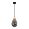 GLOBOSTAR® NOAH 999-0184 Μοντέρνο Κρεμαστό Φωτιστικό Οροφής με Ντουί 1 x E27 AC 220-240V IP20 - Γκρι & Μπεζ - Μ16 x Π16 x Υ30cm