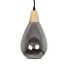 GLOBOSTAR® NOAH 999-0184 Μοντέρνο Κρεμαστό Φωτιστικό Οροφής με Ντουί 1 x E27 AC 220-240V IP20 - Γκρι & Μπεζ - Μ16 x Π16 x Υ30cm