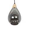 GLOBOSTAR® NOAH 999-0184 Μοντέρνο Κρεμαστό Φωτιστικό Οροφής με Ντουί 1 x E27 AC 220-240V IP20 - Γκρι & Μπεζ - Μ16 x Π16 x Υ30cm