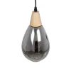 GLOBOSTAR® NOAH 999-0184 Μοντέρνο Κρεμαστό Φωτιστικό Οροφής με Ντουί 1 x E27 AC 220-240V IP20 - Γκρι & Μπεζ - Μ16 x Π16 x Υ30cm