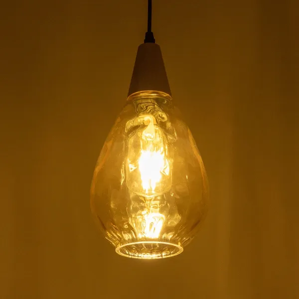 GLOBOSTAR® NOAH 999-0185 Μοντέρνο Κρεμαστό Φωτιστικό Οροφής με Ντουί 1 x E27 AC 220-240V IP20 - Μελί & Μπεζ - Μ16 x Π16 x Υ32cm