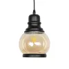 GLOBOSTAR® OLIVER 999-0186 Vintage Κρεμαστό Φωτιστικό Οροφής με Ντουί 1 x E27 AC 220-240V IP20 - Μελί & Μαύρο - Μ16 x Π16 x Υ25cm