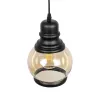 GLOBOSTAR® OLIVER 999-0186 Vintage Κρεμαστό Φωτιστικό Οροφής με Ντουί 1 x E27 AC 220-240V IP20 - Μελί & Μαύρο - Μ16 x Π16 x Υ25cm