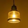 GLOBOSTAR® OLIVER 999-0187 Vintage Κρεμαστό Φωτιστικό Οροφής με Ντουί 1 x E27 AC 220-240V IP20 - Μελί & Μαύρο - Μ15 x Π15 x Υ21.5cm