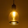 GLOBOSTAR® OLIVER 999-0188 Vintage Κρεμαστό Φωτιστικό Οροφής με Ντουί 1 x E27 AC 220-240V IP20 - Μελί & Μαύρο - Μ14 x Π14 x Υ30cm