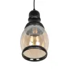 GLOBOSTAR® OLIVER 999-0188 Vintage Κρεμαστό Φωτιστικό Οροφής με Ντουί 1 x E27 AC 220-240V IP20 - Μελί & Μαύρο - Μ14 x Π14 x Υ30cm