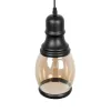 GLOBOSTAR® OLIVER 999-0188 Vintage Κρεμαστό Φωτιστικό Οροφής με Ντουί 1 x E27 AC 220-240V IP20 - Μελί & Μαύρο - Μ14 x Π14 x Υ30cm