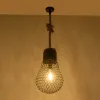 GLOBOSTAR® URBAN 999-0192 Vintage Κρεμαστό Φωτιστικό Οροφής με Ντουί 1 x E27 AC 220-240V IP20 - Μαύρο & Μπεζ - Μ28 x Π28 x Υ80cm