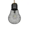 GLOBOSTAR® URBAN 999-0192 Vintage Κρεμαστό Φωτιστικό Οροφής με Ντουί 1 x E27 AC 220-240V IP20 - Μαύρο & Μπεζ - Μ28 x Π28 x Υ80cm