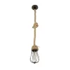 GLOBOSTAR® CAMBER 999-0200 Vintage Κρεμαστό Φωτιστικό Οροφής με Ντουί 1 x E27 AC 220-240V IP20 - Χάλκινο & Μπεζ - Μ12 x Π12 x Υ80cm