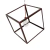 GLOBOSTAR® CUBE 999-0216 Μοντέρνο Κρεμαστό Φωτιστικό Οροφής με Ντουί 1 x E27 AC 220-240V IP20 - Χάλκινο - Μ70 x Π70 x Υ87cm