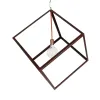 GLOBOSTAR® CUBE 999-0216 Μοντέρνο Κρεμαστό Φωτιστικό Οροφής με Ντουί 1 x E27 AC 220-240V IP20 - Χάλκινο - Μ70 x Π70 x Υ87cm